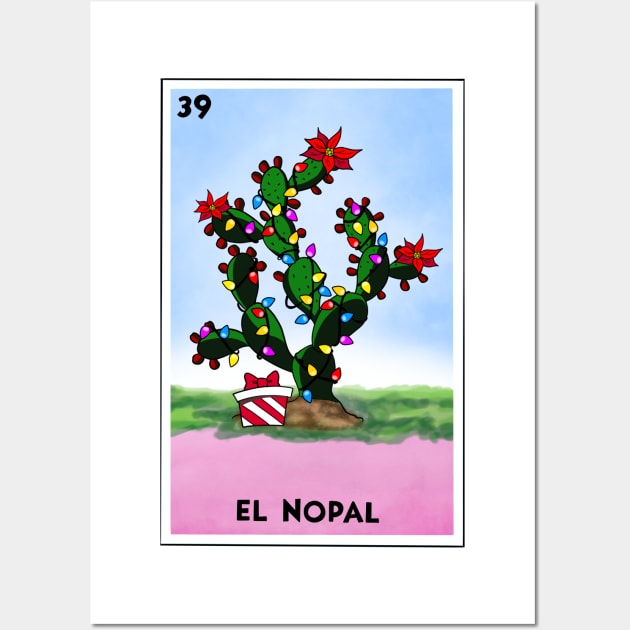 Ugly Christmas Sweater Spanish Mexican Christmas Tree Nopal Wall Art by Francielandia